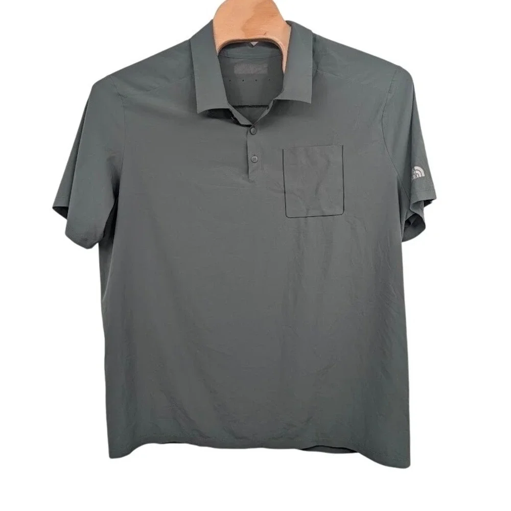 The‎ North Face Men's Grey Technical Polo Short Sleeve Shirt 2XL?